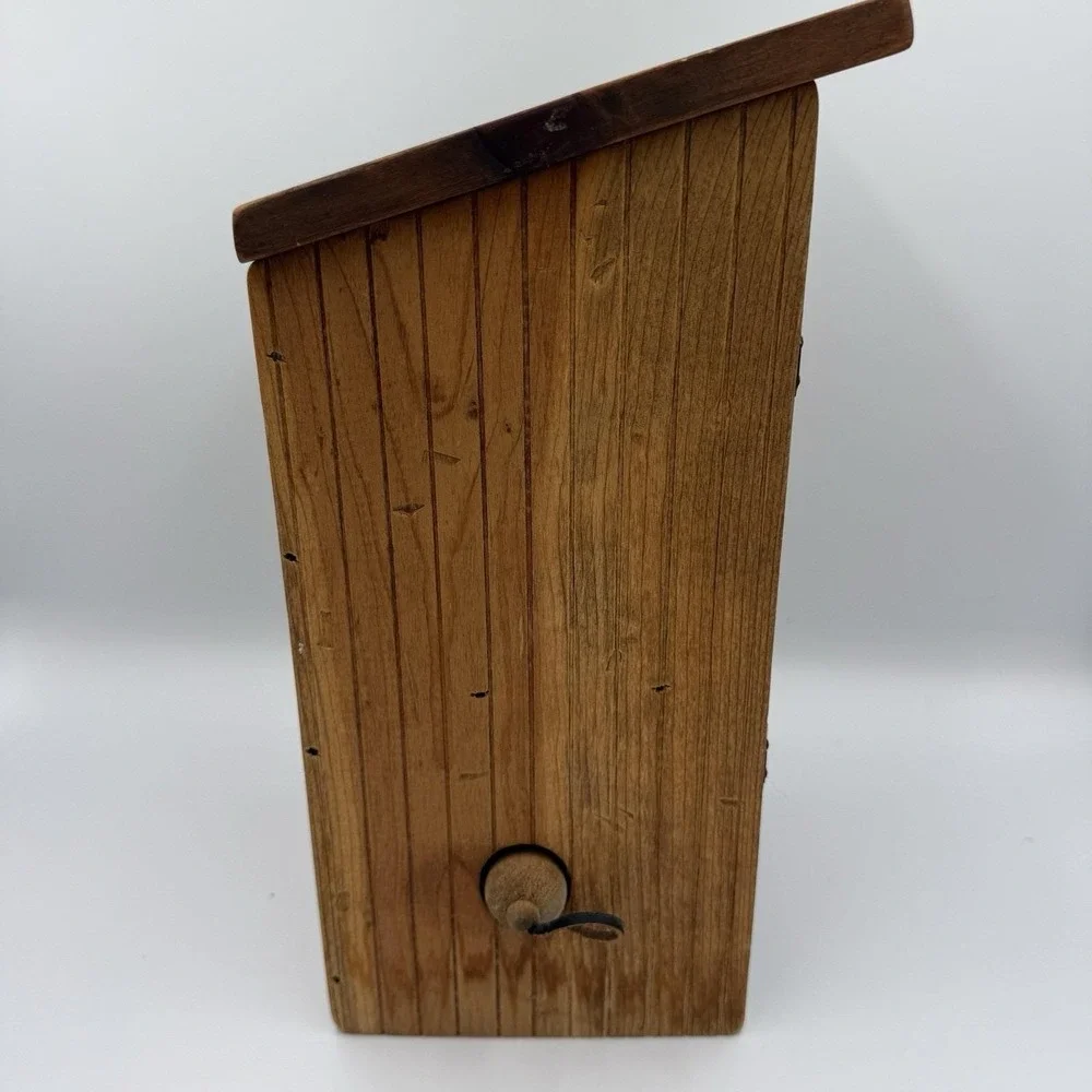 Beaver Creek Wooden Wall Mount Toilet Paper Holder w/ Storage Heart Cutout Brown